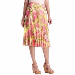 Ann Taylor Loft Pleated Floral Skirt NWT Size 8